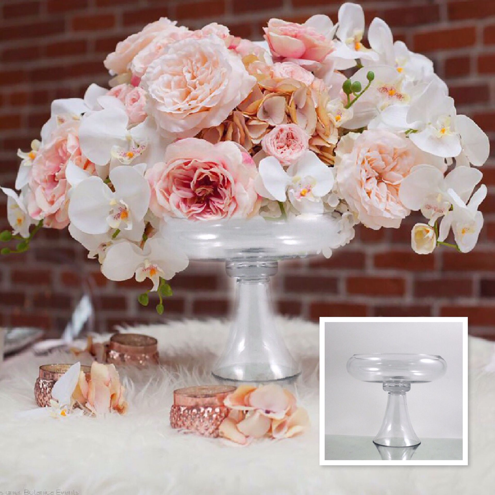 Crystal Glass Vase - Great for Weddings, Parties, and Events