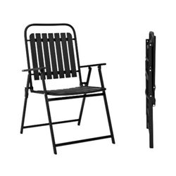 Pizzello Patio Folding Chairs Set, Outdoor Folding Chairs Portable Dining Chairs for Yard