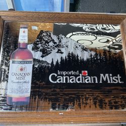 Imported Canadian Mist Whiskey Wall Mirror