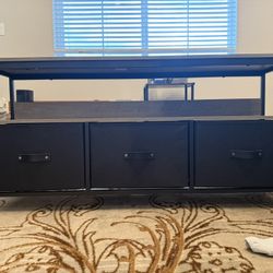 Must go by 3/3: Modern TV Stand w/ Storage Bins – Great Condition – $70 (Moving Sale 3/3)