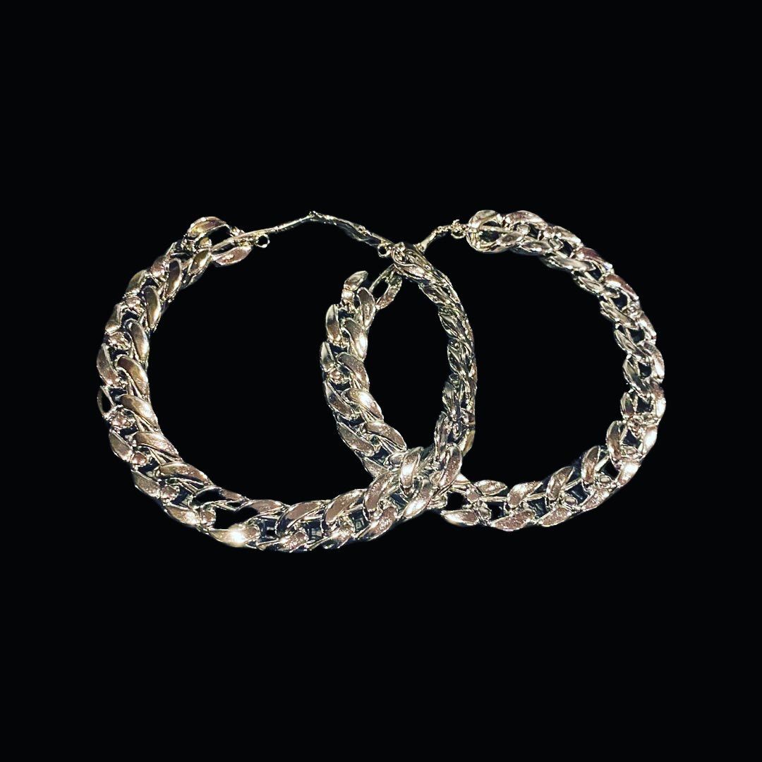 New! Chain Hoop Earrings