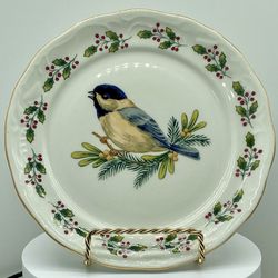 Chickadee - Songbirds & Holly by GIBSON 6.75”Desert Plate