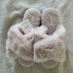 New HALLUCI Pink Fleece Slippers   