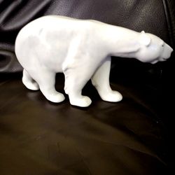 Porcelain Polar Bear Figurine 