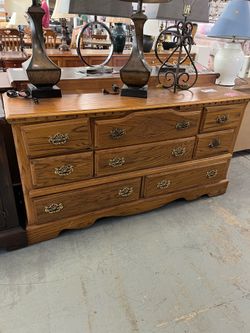 Mostly real wood vintage dresser (in store)