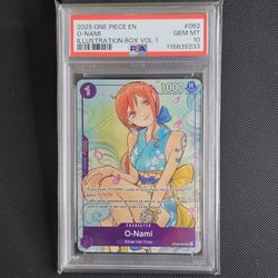 One Piece O-Nami Illustration Box Psa 10