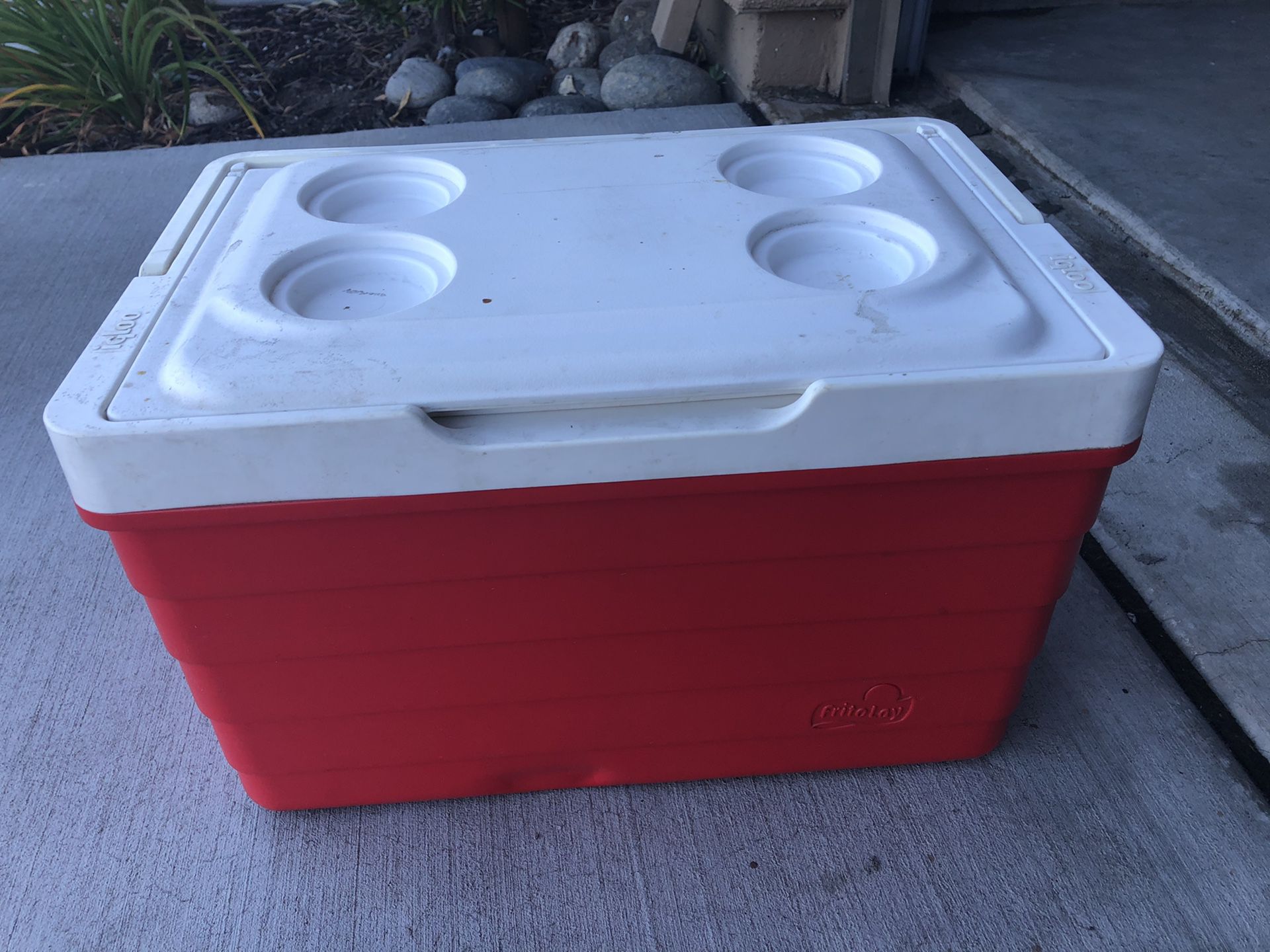 2 red coolers