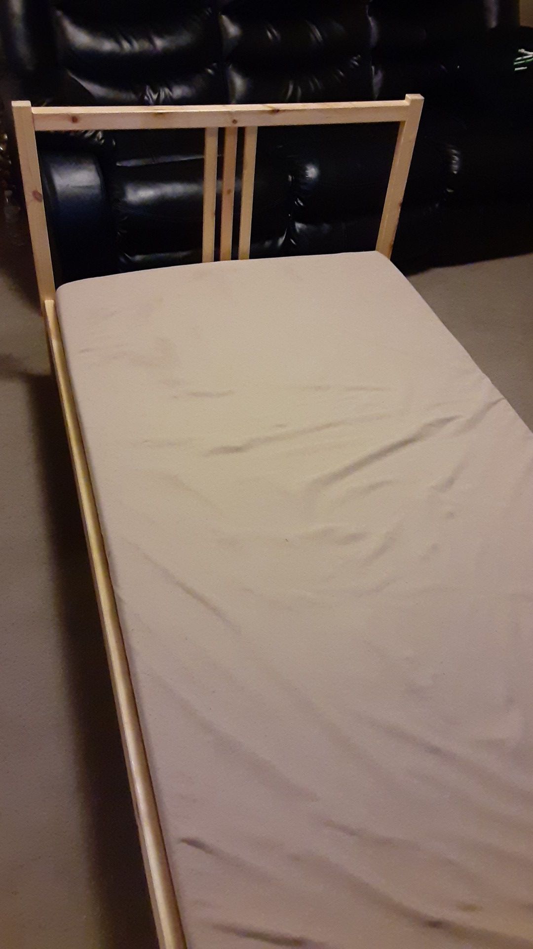 Twin size IKEA Bed frame and mattress