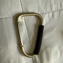 Silver Oversized Carabiner Hook Snap Lock Large Spring Cushion Grip