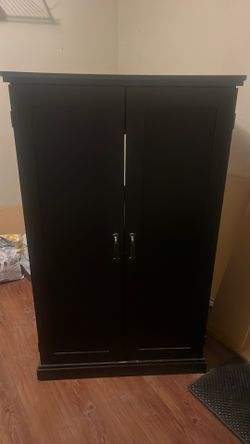 Wooden TV Stand Tall Cabinet