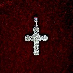 Elegant Diamond Cross in 10K White Gold and Studded in 0.68 CTW of Diamonds