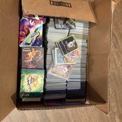 Box of Pokemon cards