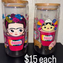 Cafecito Y Chisme Glass Cups 