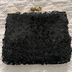 Vintage Black Sequin Bag