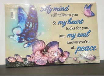 Inspirational Quotes Wall Art Butterfly Home Living Room Bedroom Wall Decor