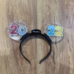 Disney Parks New Years 2022 Light Up Mickey Ears Glow 50th Anniversary Headband