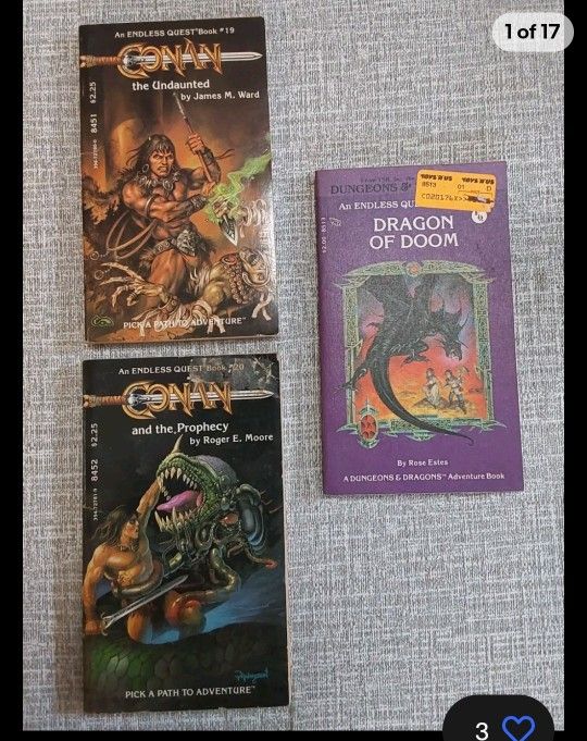 TSR Endless Quest Lot #19-20 #13 Conan the Undaunted ROG MOORE, WARD  1st 1984 