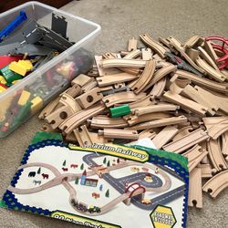 Over 300 Pieces Wooden Train Tracks