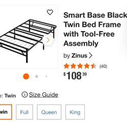 Twin Bed Frame + Headboard 