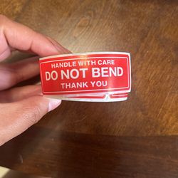 Do Not Bend Stickers
