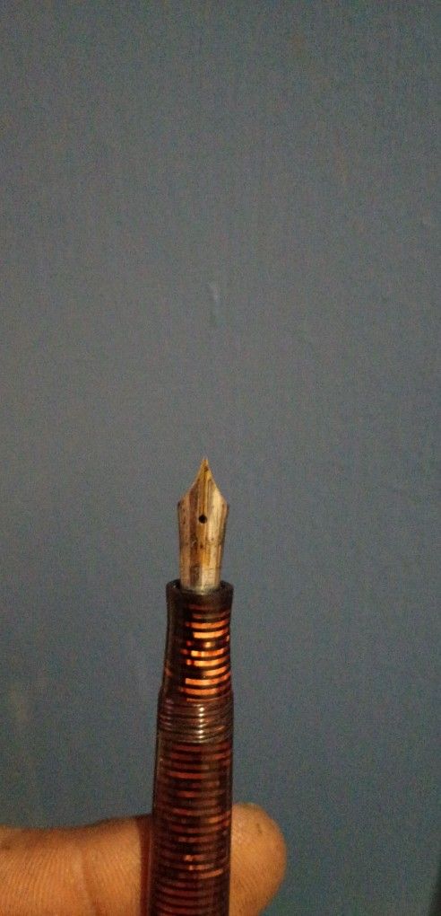 Parker Vacumm Pearl Fountain Pen 18k Double Stone 