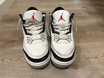 Air Jordan 3 White Black Sneakers (price negotiable)