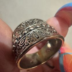 Wide Band Boho Ring 