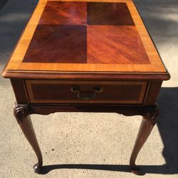 WOODEN INLAY SIDE TABLE