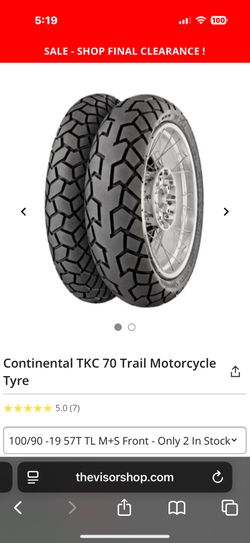 Continental TKC 70 Trail Motorcycle Tyre