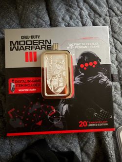 1oz silver bar pendant MODERN WARFARE COD