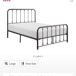 Metal Minimalist Queen Bed 
