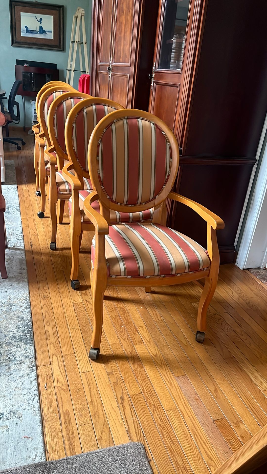 Six dining chairs