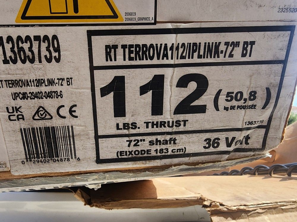 36 Volt. Trolling Motor Minnkota TERROVA ..New..new
