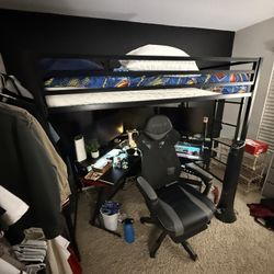 Twin Bed Bunk Bed Frame *Desk Underneath Not included*