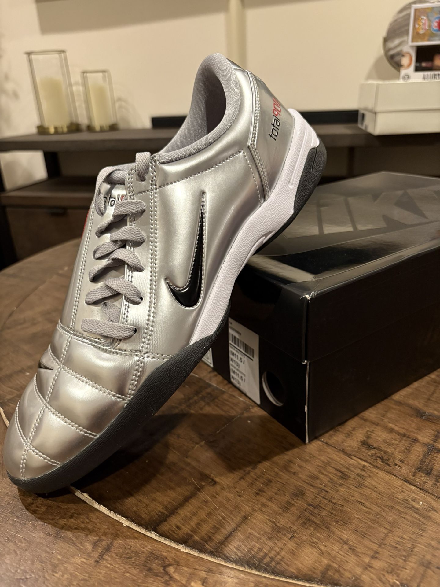 Nike Total 90 SP Metallic Silver Black Size