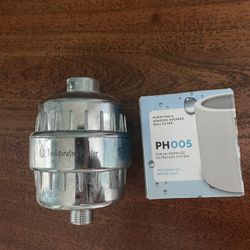 Shower Head Filter And Brand New Replacement Filter 