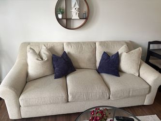 Havertys Cream 3-Seat Sofa – $275 OBO