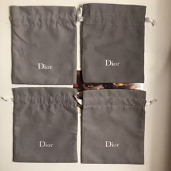 4*NEW DIOR GRAY STORAGE cover/pouch/dust bagSmall DUST BAG Brand New NWOB