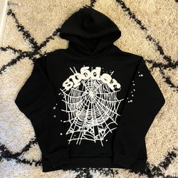 Sp5Der Black And White Hoodie