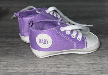Purple Baby Girls Shoes Size 2: 7-12 Months