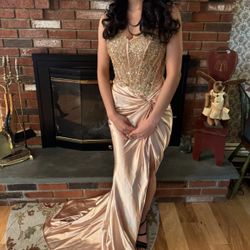 Gold Prom Dress 