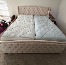 Split king bed- mattresses, adjustable bases, and bed frame