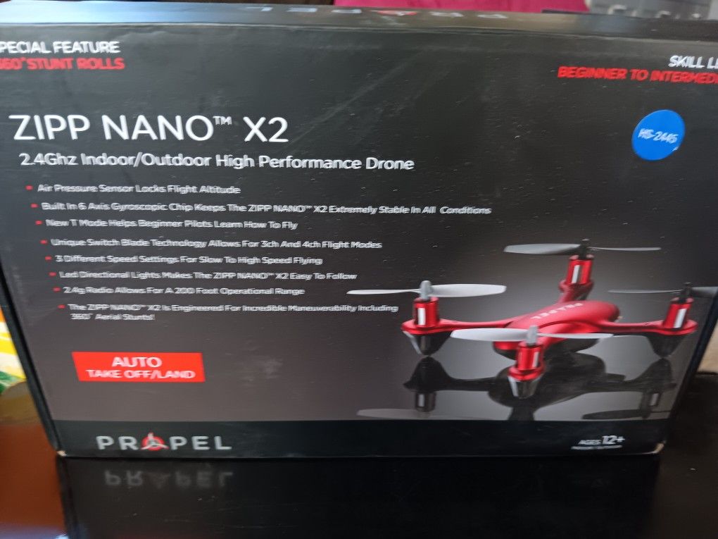 ZIP NANO ×2 ) INDOOR & OUTDOOR DROME 2.4 Ghz BRAND NEW $30 EACH BLUE ,or BLACK
