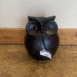 Black Ceramic Owl 