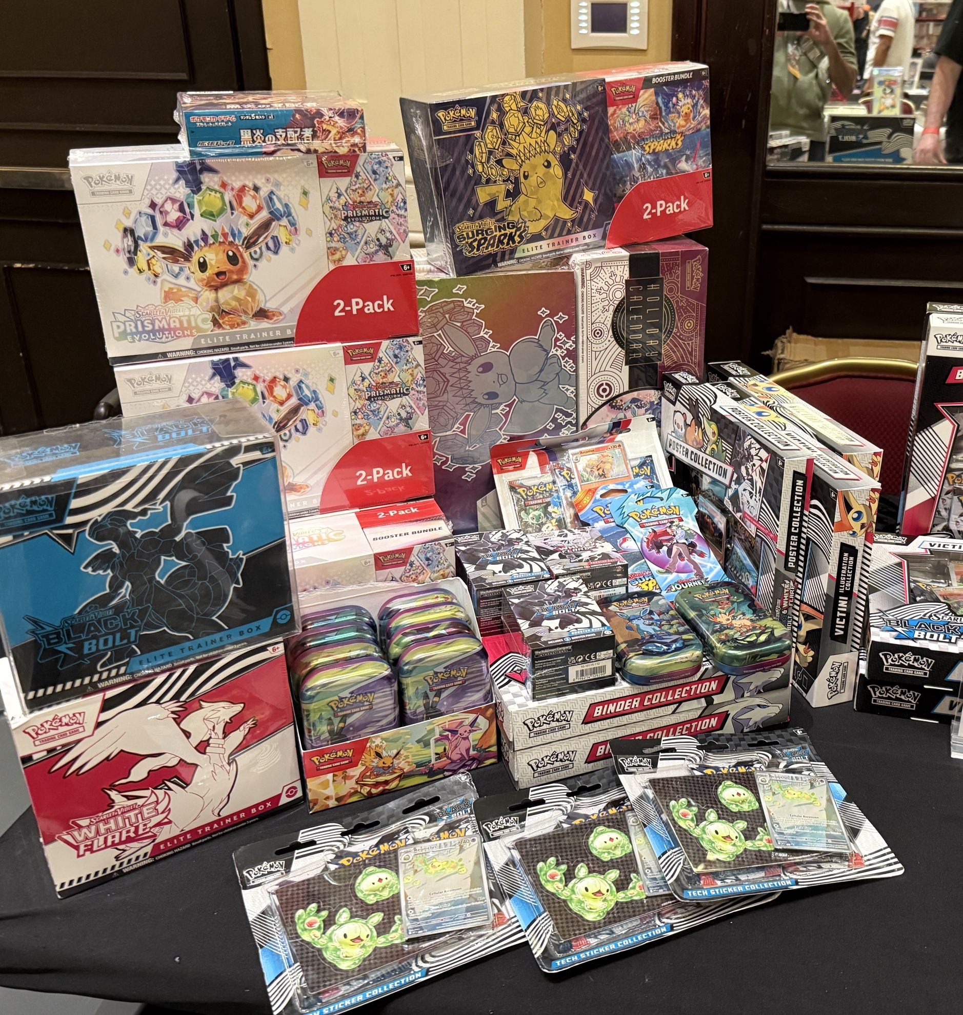 SEALED POKEMON TCG - PRISMATIC EVOLUTIONS, BLACK BOLT WHITE FLARE, SURGING & MORE FOR SALE