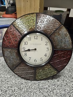 Decorative Multi-Patterned Wall Clock