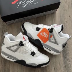 Jordan 4 White Cement 