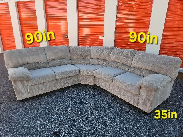 FREE DELIVERY Couch Sofa Sectional 2 Piece Grey