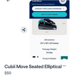 Cubii Under-Desk Elliptical Stepper 