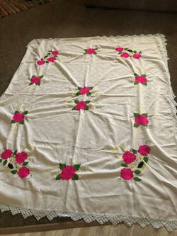 Square table cover/mantel cuadrado